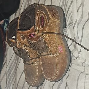 Tony Lama steel toe womans work boots size 7b